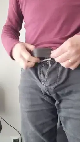 A reveal in tight blue briefs! 😜