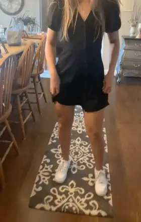 You never know what a girl might be hiding under that dress 😉