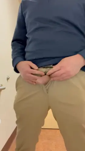 Getting my cut cock out for a piss at work today