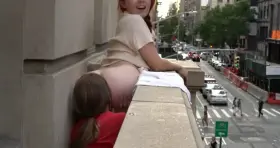 Getting eaten out on a balcony