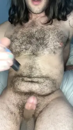 Getting my cock ready for you 🖤 where’s it going?