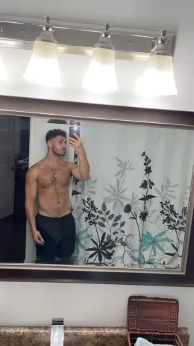 Thick 8 inch cock in the mirror