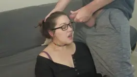 I couldn't see through the cum so I had to move my glasses!