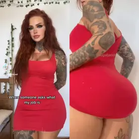 TattooedGalJacob / CharlieE red dress TikTok vs Reddit