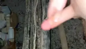 Cumming in a construction site!