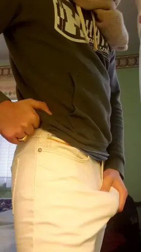 Soft Arab cock in white pants