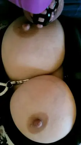 Teasing subby again. What do you think should I make him clean his mess or does someone else want to clean it up?