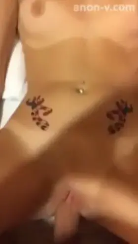 Tan teen smiles and enjoys the big cock