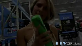 This Beautiful Woman Masturbates In A Warehouse And Wants To Put A Bat In Her Pussy