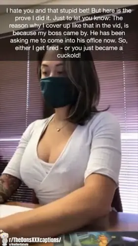 Your bet with your wife did just go terribly bad... or very good