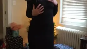 Stripping off my dress to suck and fuck his hard cock