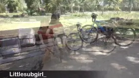 Public park and she doesn't care who sees