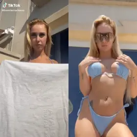 Hodson900 blue bikini TikTok vs Reddit 💙