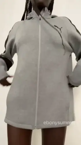 Don’t ever expect clothes under a big sweater