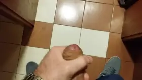 My beautiful foreskin and shiny head in public toilet. You like ?