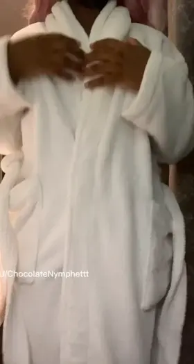 I’ve got a surprise for you under this robe☺️