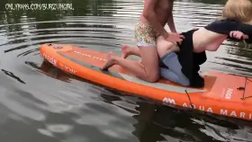 Doggystyle on his paddle board