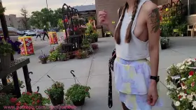 Side boob at the grocery store. So many people saw!