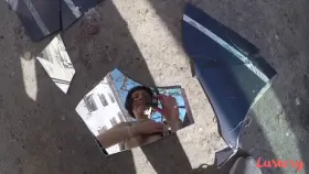 The woman in the mirror.