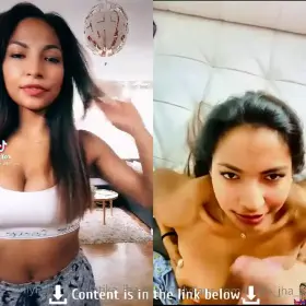 From making Tiktoks to Getting her face covered in Cum 😍