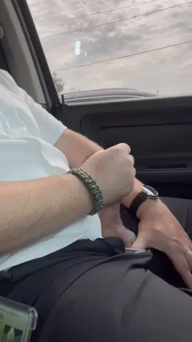 Jacking in the work parking lot.