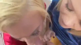 [/r/PornstarsOnPoles] Blowjob Courtesy Of Mariah Madysinn & Krissy Lynn