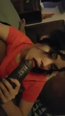 Latina freshman sucks up to the Quarterback