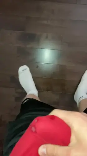 Had to wipe up the cum that leaked through my underwear with my sock!