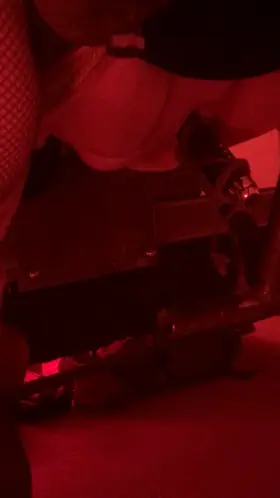 Tied to the fun seat, nipples clamped, ass hooked, collared and mercilessly vibed until she begged me to stop