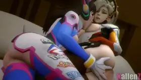 D.Va pleasuring Mercy (kallenz)