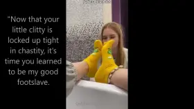 It's time you learned to be a good footslave, now that you are properly Chaste.