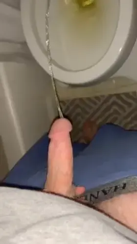 Little bit of morning wood and piss