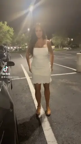 Busty Babe Public Panty Drop