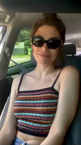 I promise I won't take my hands off the wheel if you come in... deal?