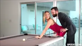 Gizelle Blanco - Hot Blonde With Small Tits Fucks On The Pool Table