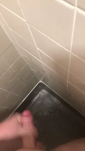 My cum cannon fired in the shower!
