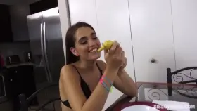 Horny stepsister loves her stepbrother's pecker - Brooke Haze