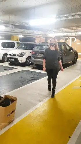 I'm just really happy that the shopping experience was successful, so boobs out. Heh