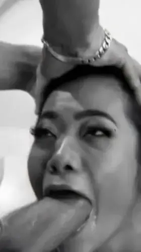 Hitting the back of her throat so hard