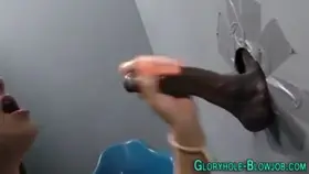 Ashley Adams Glory hole Black Cock fucked her pussy