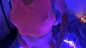 Love the way lights show whats under my new sheer tank top!