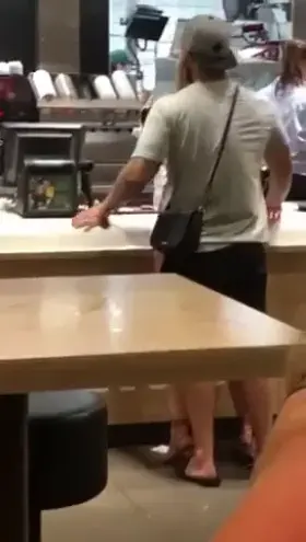 Fucking at McDonald's counter while ordering