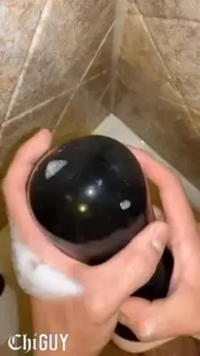 Rubbing it out in the shower