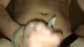 My boy blows his load while riding my cock. (52 & 25)