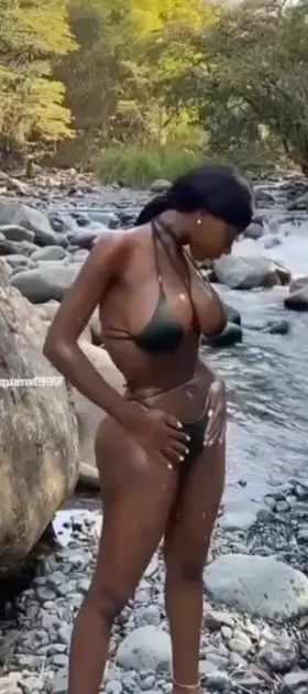 Ebony chick in the wilderness!
