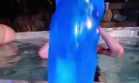 Lisa Alure playing with her fav dildo in the hot tub