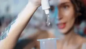 Playing with lube and milk