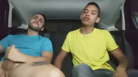 me and my friend fuckin the parking attendant 🥵 if you want to see the full video check my profilr 💦🍆😍