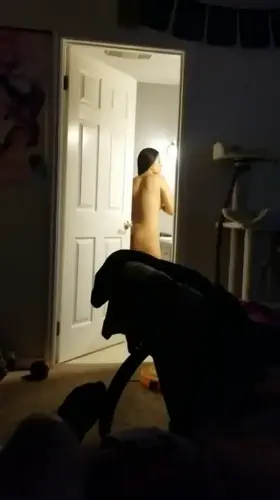 Latina Babe Brushing Hair Naked