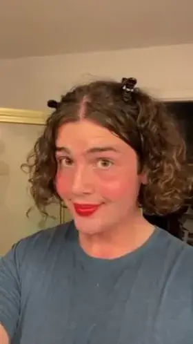 Just lipstick and blush and I’m a new person! ❤️